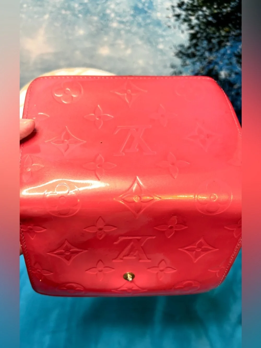 Louis Vuitton Bifold Vernis Pink French Wallet with KISS Lock Clasp VGC